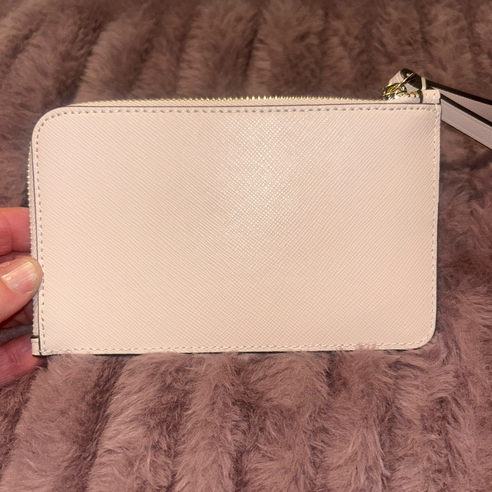 Kate Spade Cream Wristlet with Heart Accents - Picture 2 of 5